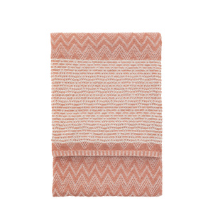 Nalu Knitted Herringbone Throw Apricot 1300x1700mm