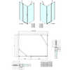ZOOM BLACK kabina prysznicowa 1300x800mm wariant L/P