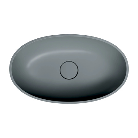 SHELL M+ umywalka nablatowa, 60 x 35 cm, ash grey mat