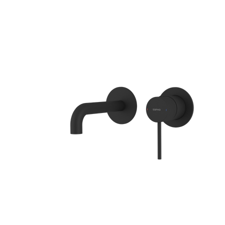 ULTRASAN bateria podtynkowa umywalkowa 2-elementowea, główka 16cm, czarny mat