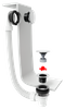 Zestaw odpływowy, klik-klak, długość 1200mm, korek 72mm, czarny mat