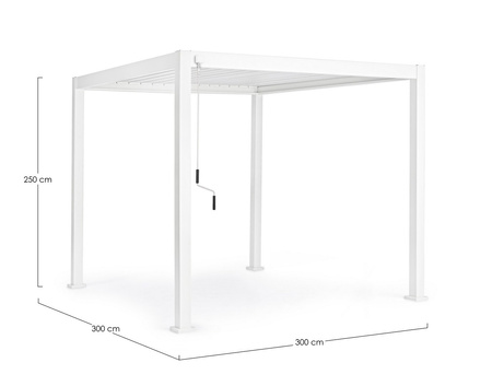 Pergola ogrodowa BIZZOTTO OCEAN 3X3 – biały