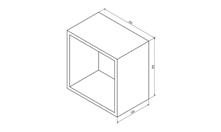 ESPACE szafka otwarta 35x35x22cm, biały