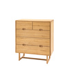 Craft 5 Drawer Chest Natural 950x450x1060mm