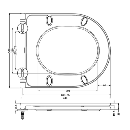 PACO deska WC, SLIM, Soft Close, Easy Take, biały