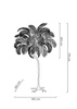Lampa podłogowa TIFFANY 175 różowa mosiądz / naturalne pióra
