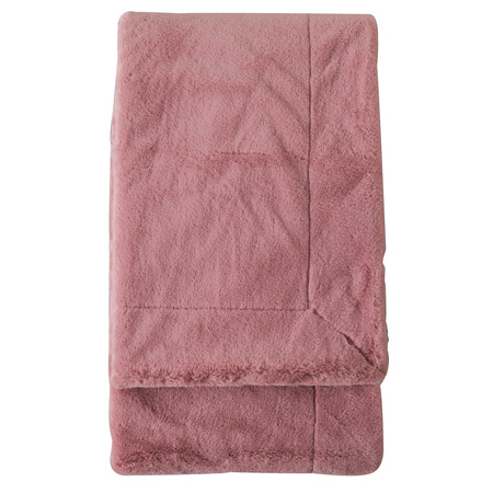 Faux Fur Throw Blush 1400x1800mm