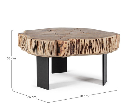 Stolik kawowy BIZZOTTO KEVAL – naturalny