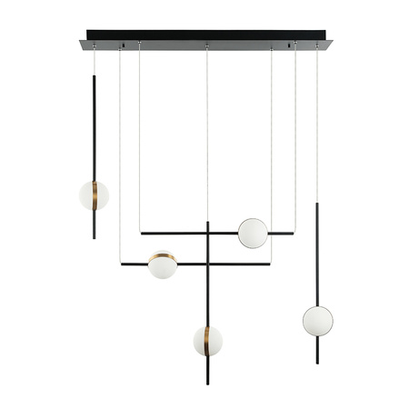 PENDANT LIGHT 8W ALUMINIUM-METAL-ACRYLIC BLACK&GOLD