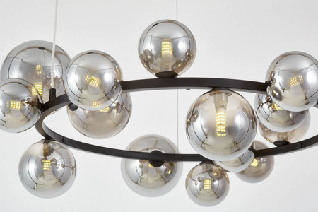 NOWOCZESNA LAMPA WISZĄCA CZARNO-DYMIONY MERIDO W15