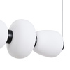 Lampa wisząca BRILLA-6, 125 cm - LED, czarny stelaż, nieregularne białe kule