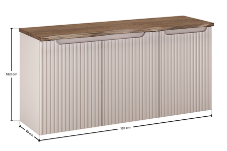 Zestaw meblowy 120cm z blatem i koszem na pranie