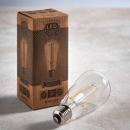 E27 LED Filament Pear 140x64mm Clear Glass ND