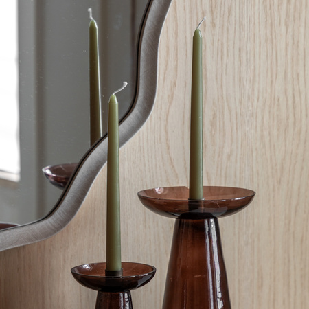 Tapered Dinner Candles Olive (8pk) 20x20x250mm