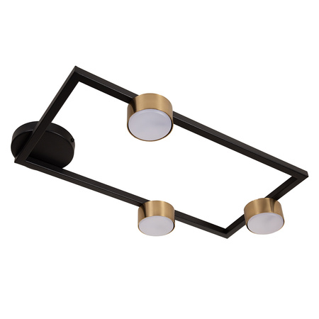 FRAME 3 plafon czarny/złoty