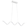 Lampa wisząca ZIGZAG 90 cm - LED, biała, falista listwa