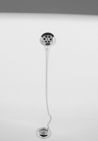 REGATA wanna wolnostojąca 175x85x61cm, nogi chrom mat, czarno/biała