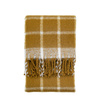 Poly Faux Mohair Check Throw Mustard 1300x1500mm