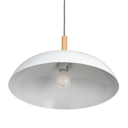 Lampa wisząca SAUCER 45 cm -  biała minimalistyczna oprawa do wnętrz nowoczesnych