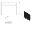 BRETO lustro z oświetleniem LED i półką 80x60,8cm