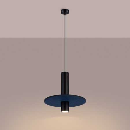 Lampa wisząca PELTA 1 czarna/granatowa