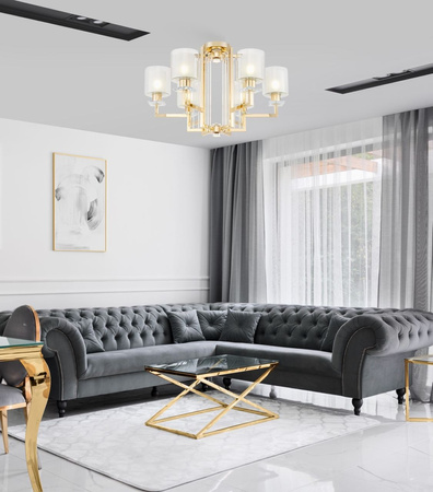 NOWOCZESNA LAMPA SUFITOWA ZŁOTA MANHATTAN W6