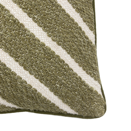 Hemsby Stripe Woven Cushion Olive 450x450mm