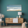 Obraz w ramie „Along the Coastline” – niebieski, 122 × 3 × 52 cm