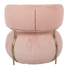 Fotel LOW TEDDY PINK różowy - stal