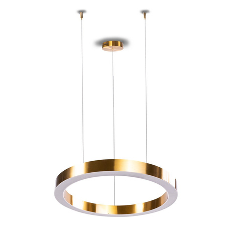 Lampa wisząca CIRCLE 3 60+80+80 cm - LED, ringi mosiądz szczotkowany na 1 podsufitce