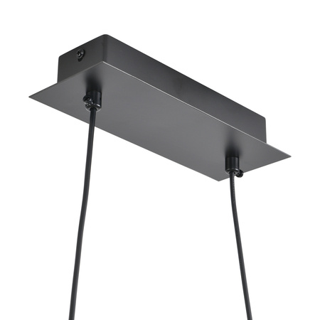 Lampa wisząca ZIGZAG 90 cm - LED, czarna, falista listwa