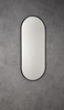 AROWANA lustro owalne w ramie 50x120cm, czarny mat
