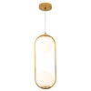 Lampa wisząca COSTA DUO 50 cm - złoty stelaż, dwa klosze