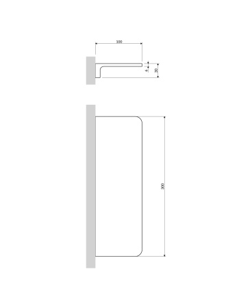 MODERN PROJECT półka mosiężna, nikiel szczotkowany