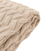 Herringbone Woven Knit Throw Natural 1300x1700mm