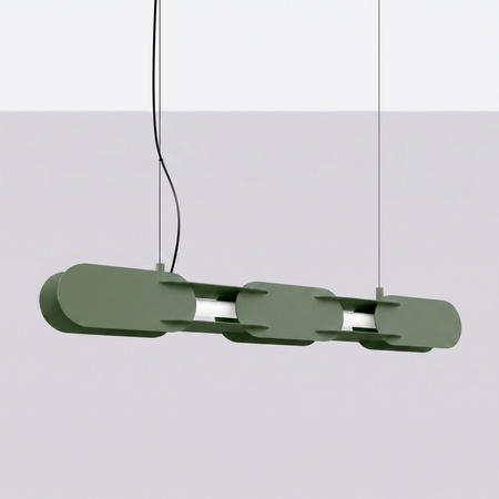 Lampa wisząca CHAIN 91 zielona oliwka LED 3000K