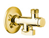 Zawór kątowy 1/2"x 3/8", złoto