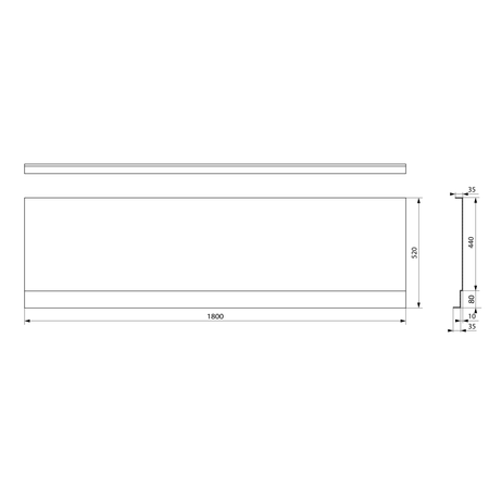COUVERT NIKA obudowa czołowa, 180x52cm