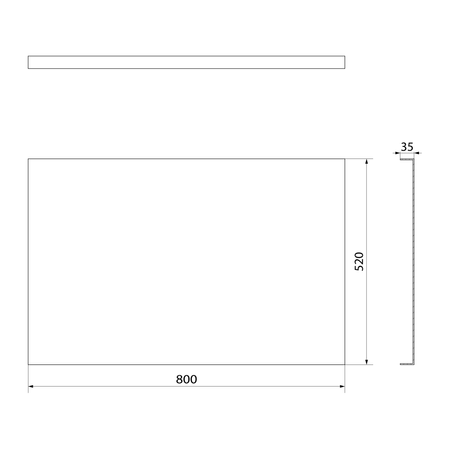 COUVERT obudowa boczna, 80x52cm