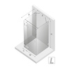 KABINA AVEXA GUNMETAL BRUSHED PROSTOKĄTNA PRZYŚCIENNA P 100x120x200 CZYSTE 6mm ACTIVE SHIELD