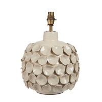 Borello Table Lamp Base Ivory Crackle Glaze