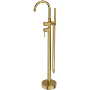 Bateria wannowa wolnostojąca okrągła Orion Brushed Gold
