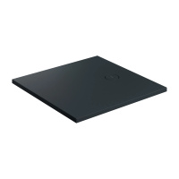 AQUAROCK kompozytowy brodzik prysznicowy antypoślizgowy, 90 x 90 cm, black lava mat