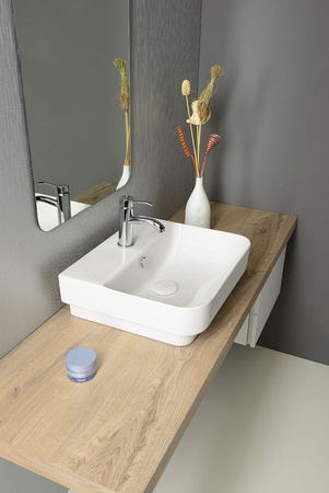 SOTT AQUA umywalka wpuszczana w blat, 48x42cm, biała