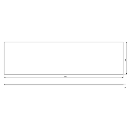 Blat Rockstone 180,4x1,2x48,8cm, biały mat