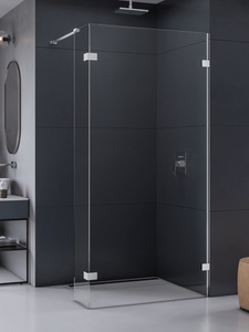 NZ2 Kabina prysznicowa EVENTA WALK-IN U 50x200 szkło czyste 8mm Active Shield 2.0