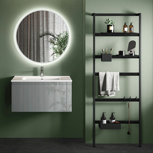 JOY Lustro wiszące 80  cm z oświetleniem LED-okrąg