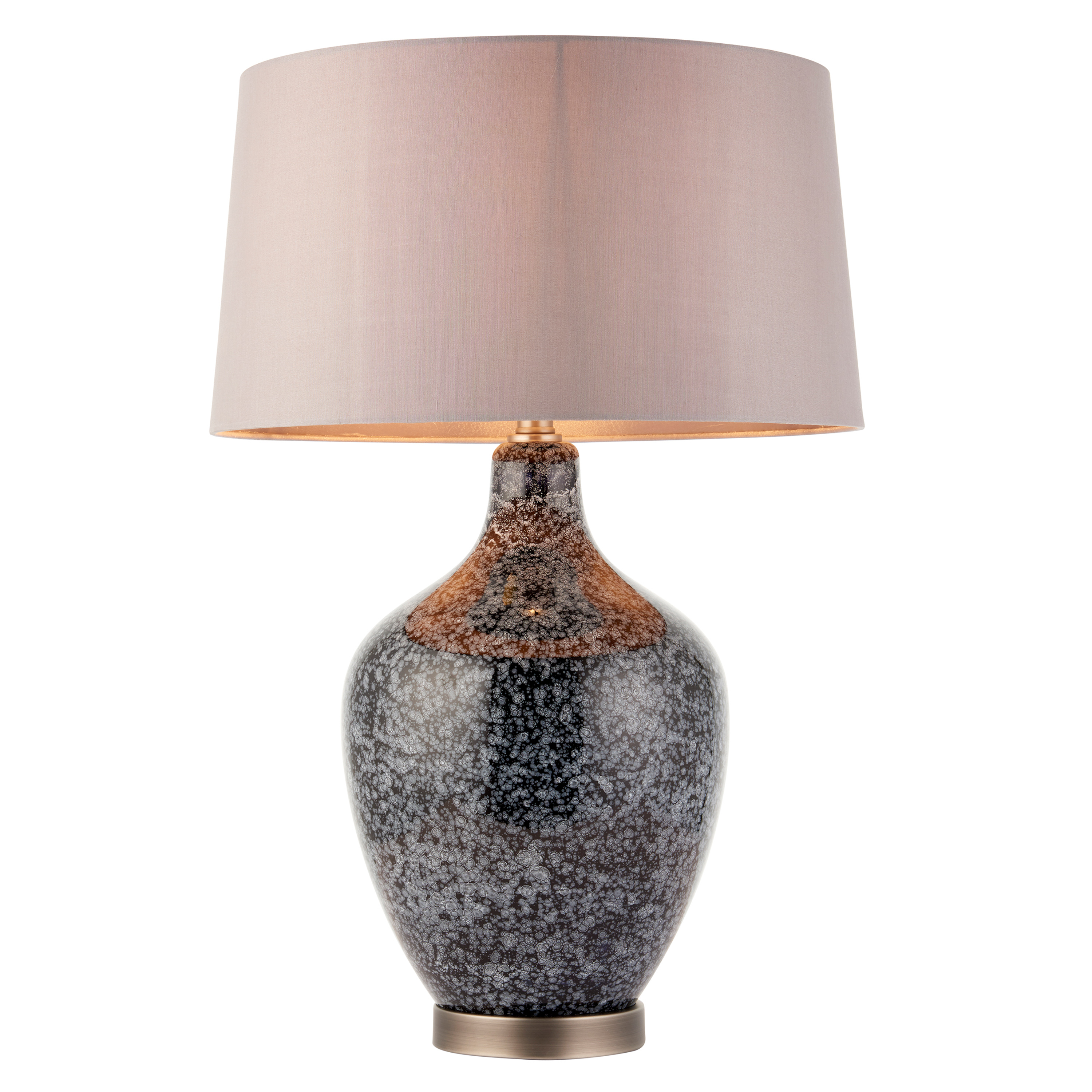Lampa stołowa Ilsa – czarna / szara, 21,5 × 21,5 × 59 cm