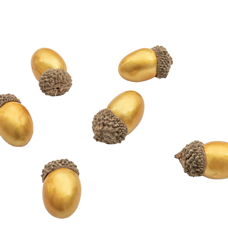 Acorn Tree Decorations Gold (Set of 15)120x70x60mm