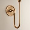 Santiago 1 Wall Light Fitting Brushed Aged Brass